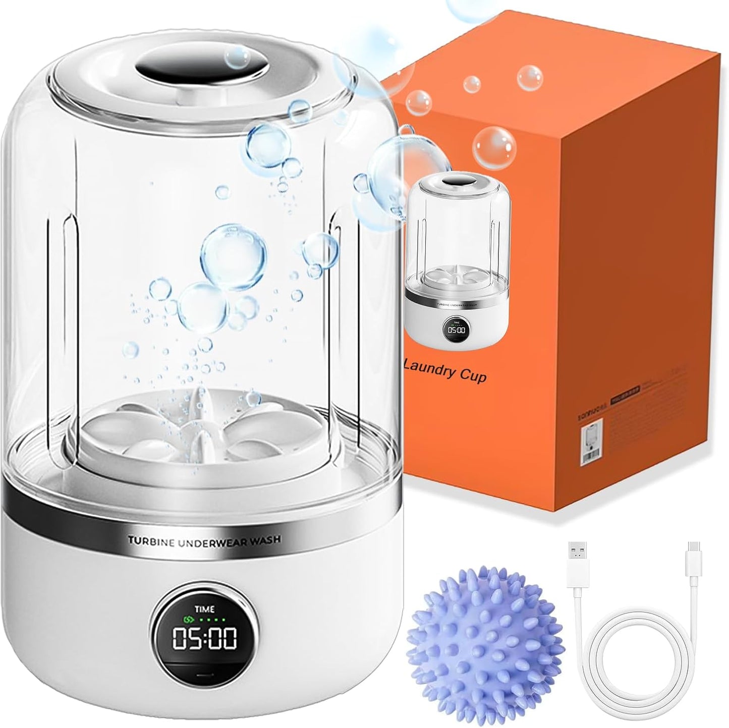 Machine à laver sans fil portable – Seau à linge compact pour sous-vêtements et chaussettes